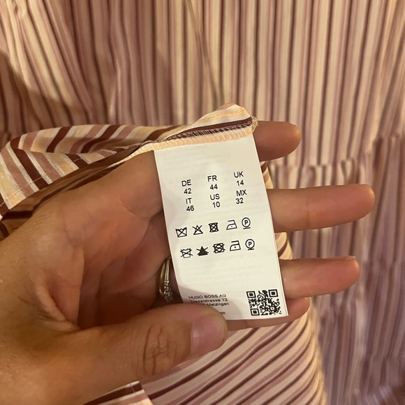 BOSS Cara Tiered Stripes Spaghetti Straps Midi Sundress - Picture 9 of 9